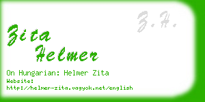 zita helmer business card